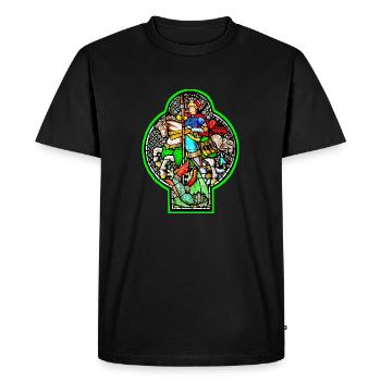 vitrail saint georg - T-shirt Premium bio Homme - noir - Devant - Nico (187cm)