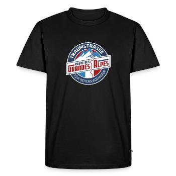 Traumstrasse RdGA für Motorradfahrer - Männer Premium Bio T-Shirt - Schwarz - Vorne - Nico (187cm)