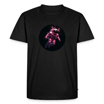 Astronaut Pink - Men's Premium Organic T-Shirt - black - Front - Nico (187cm)