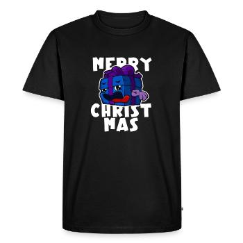 Joyeux Noël - Dessin animé de cadeau de Noël - T-shirt Premium bio Homme - noir - Devant - Nico (187cm)