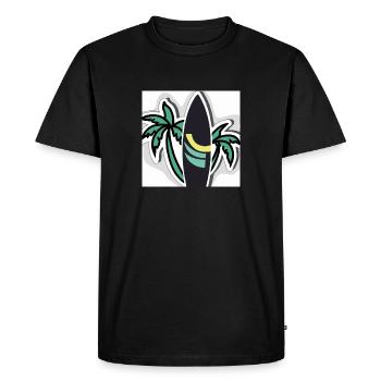 Adventure at sea - Men's Premium Organic T-Shirt - black - Front - Nico (187cm)