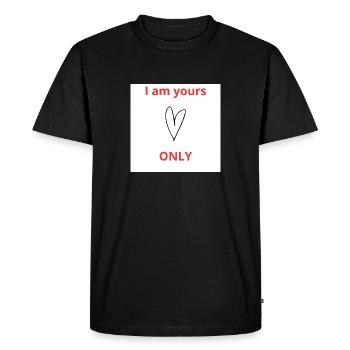 Je ne suis qu’à toi - T-shirt Premium bio Homme - noir - Devant - Nico (187cm)