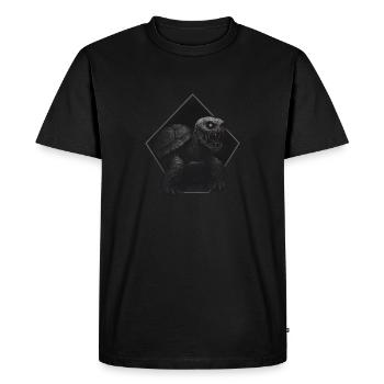 Tortue zombie – Conception d’horreur de tortue noire - T-shirt Premium bio Homme - noir - Devant - Nico (187cm)