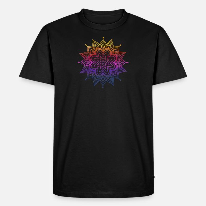 Regenbogen-Mandala - Männer Premium Bio T-Shirt - undefined