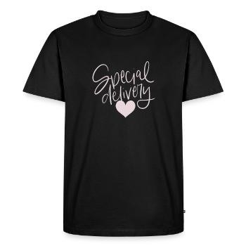 I love you - Men's Premium Organic T-Shirt - black - Front - Nico (187cm)