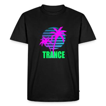 trance - Men's Premium Organic T-Shirt - black - Front - Nico (187cm)