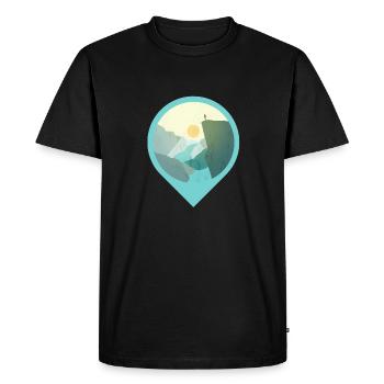 Norvège Preikestolen Souvenir - T-shirt Premium bio Homme - noir - Devant - Nico (187cm)