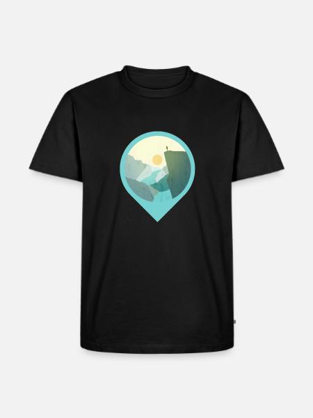 Norway Preikestolen Souvenir - Men's Premium Organic T-Shirt - black