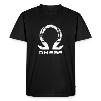 oméga - T-shirt Premium bio Homme - noir - Devant - Nico (187cm)