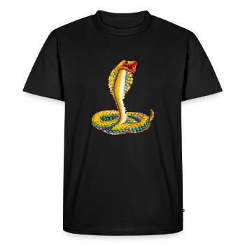 Serpent de pixel - T-shirt Premium bio Homme - noir - Devant - Nico (187cm)