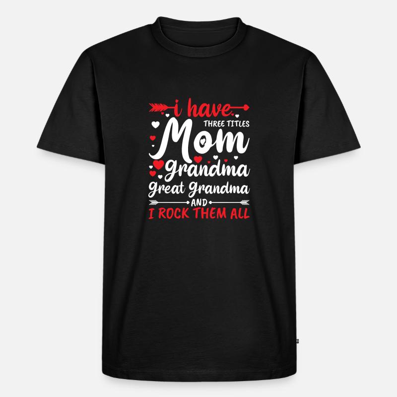 Urgroßmutter Uroma Urgroßeltern - Männer Premium Bio T-Shirt - Schwarz