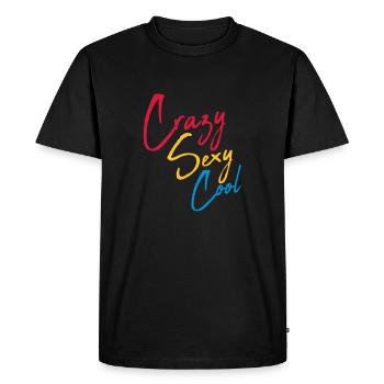 crazy sexy cool design - Men's Premium Organic T-Shirt - black - Front - Nico (187cm)