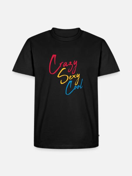 crazy sexy cool design - Men's Premium Organic T-Shirt - black