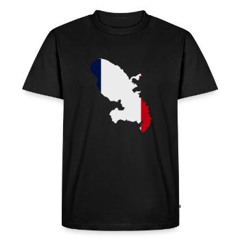 Carte de la Martinique - T-shirt Premium bio Homme - noir - Devant - Nico (187cm)