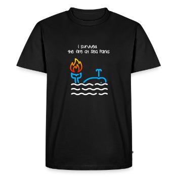 I survived a fire at Sea Parks - Men's Premium Organic T-Shirt - black - Front - Nico (187cm)