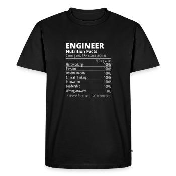 Engineering Engineer Funny - Men's Premium Organic T-Shirt - black - Front - Nico (187cm)