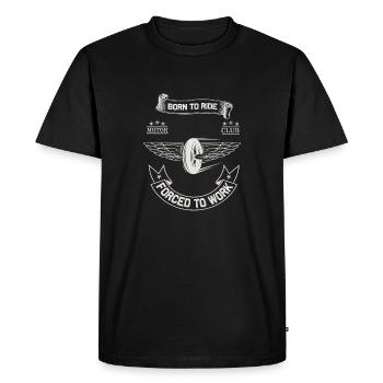 Born To Ride MC Wings Design - T-shirt Premium bio Homme - noir - Devant - Nico (187cm)