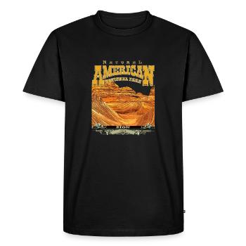 Zion National Park, USA - Men's Premium Organic T-Shirt - black - Front - Nico (187cm)