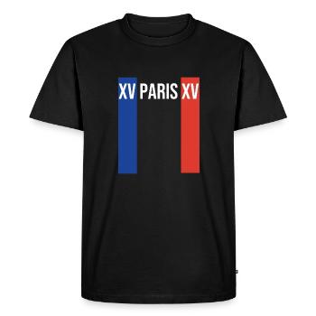 15. Arronidissement de Paris (XVe) - T-shirt Premium bio Homme - noir - Devant - Nico (187cm)