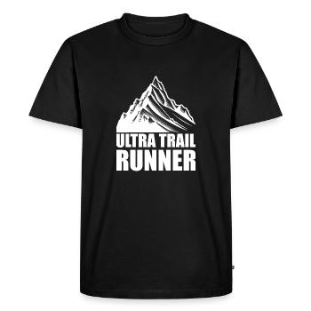 Trail Run Ultra Running Mountain Trekking Running - Men's Premium Organic T-Shirt - black - Front - Nico (187cm)