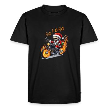 Père Noël squelette maléfique - T-shirt Premium bio Homme - noir - Devant - Nico (187cm)