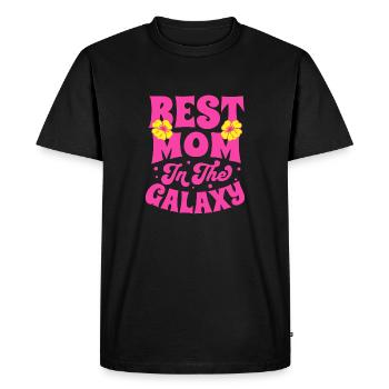 BEST MOM IN THE GALAXY - Men's Premium Organic T-Shirt - black - Front - Nico (187cm)