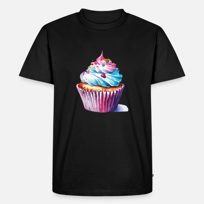 cupcake 2 2 - Männer Premium Bio T-Shirt - Schwarz
