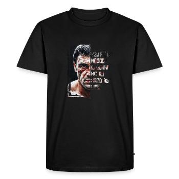 You me or nobody is gonna hit as hard as life - Men's Premium Organic T-Shirt - black - Front - Nico (187cm)