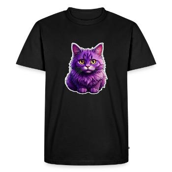 Design moderne Cat - T-shirt Premium bio Homme - noir - Devant - Nico (187cm)