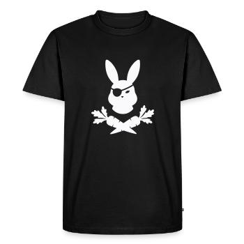 Lapin Pirate - T-shirt Premium bio Homme - noir - Devant - Nico (187cm)