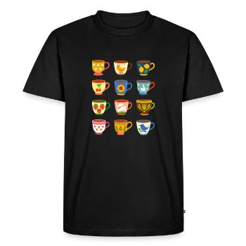 Tea Time - Men's Premium Organic T-Shirt - black - Front - Nico (187cm)