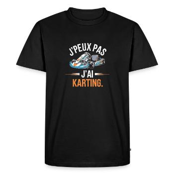 J'peux pas, j'ai karting - T-shirt Premium bio Homme - noir - Devant - Nico (187cm)