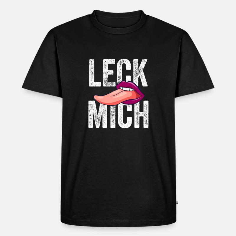 Leck mich! - Männer Premium Bio T-Shirt - Schwarz
