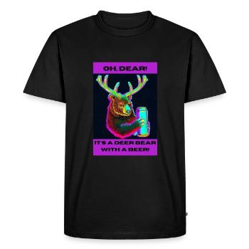 Oh Dear! - Men's Premium Organic T-Shirt - black - Front - Nico (187cm)