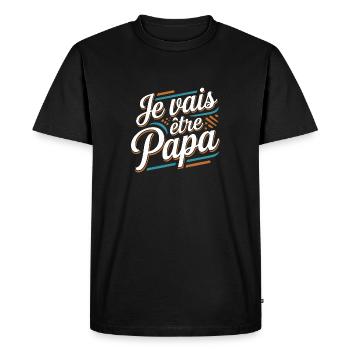 Je vais être papa - T-shirt Premium bio Homme - noir - Devant - Nico (187cm)
