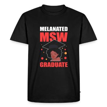 Cérémonie de remise des diplômes de Master Afro - T-shirt Premium bio Homme - noir - Devant - Nico (187cm)