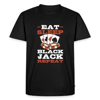 Blackjack Black Jack - Men's Premium Organic T-Shirt - black - Front - Nico (187cm)