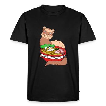 Furet - T-shirt Premium bio Homme - noir - Devant - Nico (187cm)