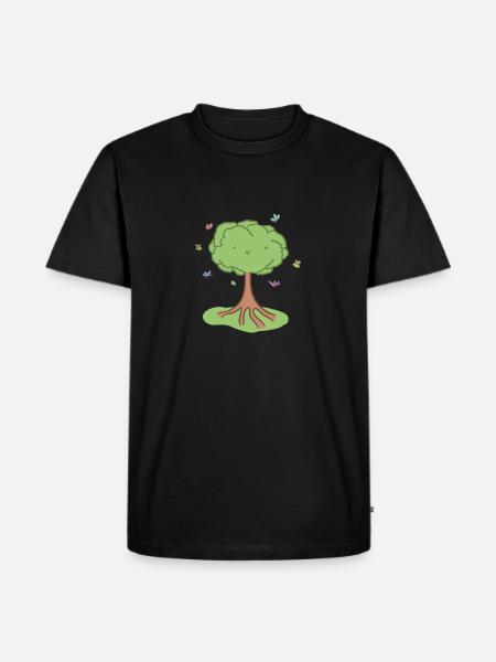 Cute tree - Men's Premium Organic T-Shirt - black