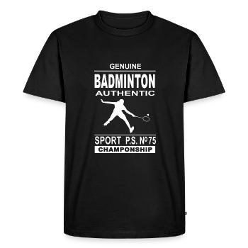 Badminton - Joueurs de badminton - T-shirt Premium bio Homme - noir - Devant - Nico (187cm)