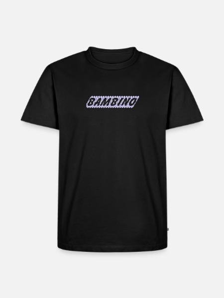 Bambino lettering with playful style - Men's Premium Organic T-Shirt - black