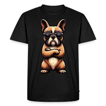 French Bulldog Frenchie Frenchie owner - Men's Premium Organic T-Shirt - black - Front - Nico (187cm)