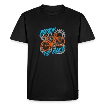 Born for cycling - Men's Premium Organic T-Shirt - black - Front - Nico (187cm)