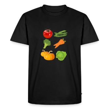 tomate tomates tomate légume vegetables7 - T-shirt Premium bio Homme - noir - Devant - Nico (187cm)