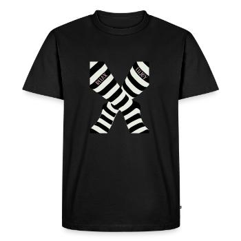 relax and enjoy - Men's Premium Organic T-Shirt - black - Front - Nico (187cm)