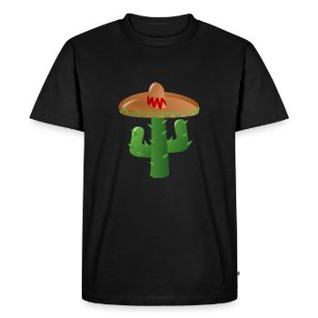 Cactus Mexican - Men's Premium Organic T-Shirt - black - Front - Nico (187cm)
