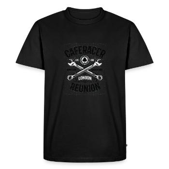 Caferacer Réunion - T-shirt Premium bio Homme - noir - Devant - Nico (187cm)