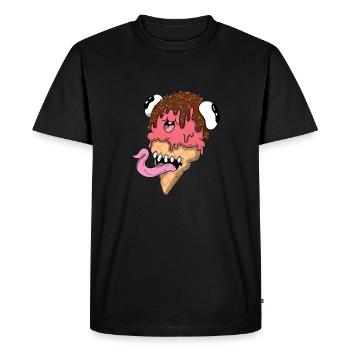 Ice sample - Men's Premium Organic T-Shirt - black - Front - Nico (187cm)
