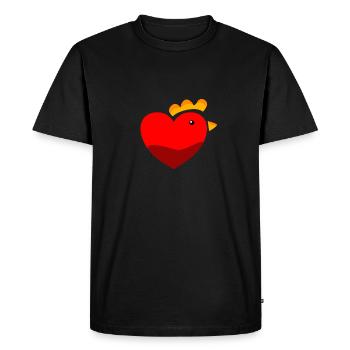 Poulet Amour Poulet Coq Hüner Poulet Race De Poulet - T-shirt Premium bio Homme - noir - Devant - Nico (187cm)