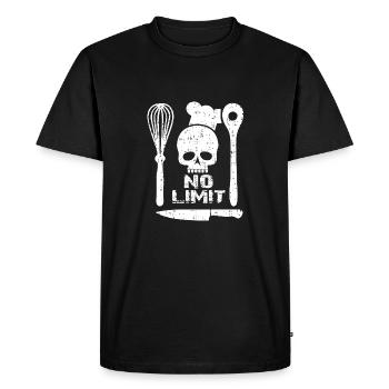 Cuisine crâne sans limite - T-shirt Premium bio Homme - noir - Devant - Nico (187cm)